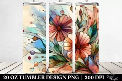 Abstract Wooden Pansy | 20 Oz Tumbler Product Image 2