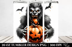 Very Simple Funny Werewolf Haloween Clipart 20 Oz Tumbler Product Image 2