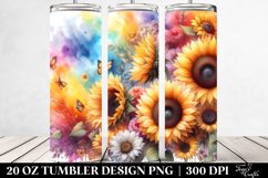 Vibrant Sunflower Tumbler Design | 20 oz Tumbler Product Image 2