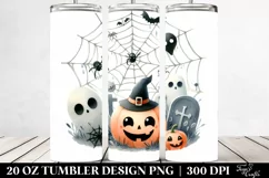 Funny Halloween Cobweb Clipart | 20 oz Tumbler Product Image 2