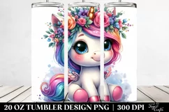 Sitting Baby Unicorn | 20 Oz Tumbler Product Image 2