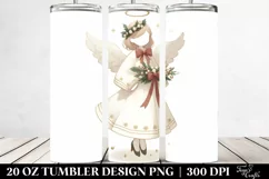 Christmas Angel Simple Clipart for Winter, 20 Oz Tumbler Product Image 2