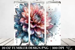 Shiny Metallic Dahlia | 20 Oz Tumbler Product Image 2