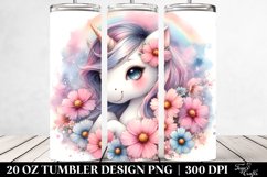 Cute Baby Unicorn Watercolor | 20 Oz Tumbler Product Image 2