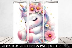 Cute Baby Unicorn Watercolor | 20 Oz Tumbler Product Image 2