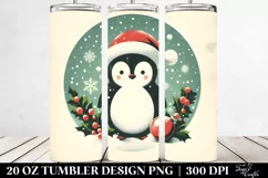 Retro Christmas Penguins Pickup 20 Oz Tumbler Product Image 2