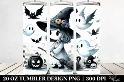 Funny Halloween Witch Clipart | 20 oz Tumbler Product Image 2