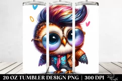 Cute Baby Owl with Proud Expression | 20 oz Tumbler Product Image 2
