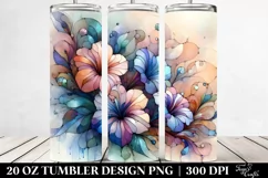 Pastel Stained Petunia | 20 oz Tumbler Product Image 2