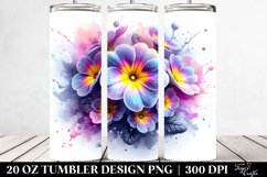 20 Oz Tumbler Sublimation | Glossy Watercolor Splash Product Image 2