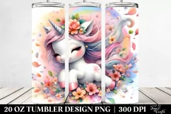 Baby Unicorn,Spring Petals | 20 Oz Tumbler Product Image 2