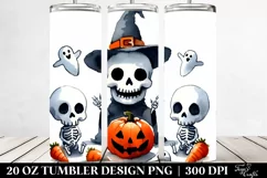 Funny Halloween Skull Clipart | 20 oz Tumbler Product Image 2