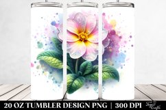 20 Oz Tumbler Sublimation | Shiny Watercolor Splash Product Image 2