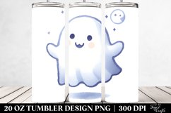 Cute Ghost Watercolor Image | 20 oz Tumbler Product Image 2