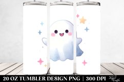Cute Ghost Watercolor Image | 20 oz Tumbler Product Image 2