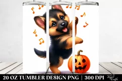 Cute Baby German Shepherd for Halloween 20 Oz Tumbler Product Image 2