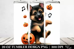 Cute Baby German Shepherd for Halloween 20 Oz Tumbler Product Image 2