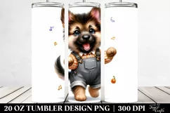 Cute Baby German Shepherd for Halloween 20 Oz Tumbler Product Image 2