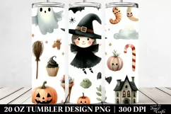 Simple Funny Witch Haloween Clipart 20 Oz Tumbler Product Image 2