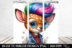 Vibrant Baby Deer with Cool Haircut 20 Oz Tumbler Product Image 2
