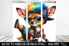 Vibrant Baby Deer with Cool Haircut 20 Oz Tumbler Product Image 2