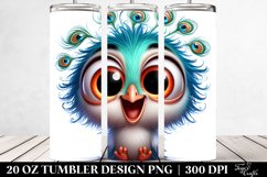 Crazy Baby Peacock with Big Eyes | 20 oz Tumbler Product Image 2