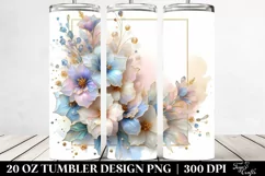 Shiny Delphinium with Golden Insertions 20 Oz Tumbler Product Image 2