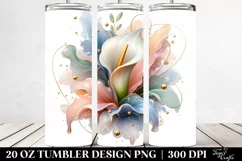 Glossy Calla Lily with Golden Insertions 20 Oz Tumbler Product Image 2