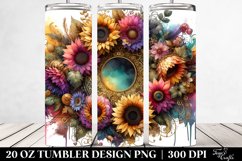 Colorful Sunflower Horizontal Frame | 20 oz Tumbler Product Image 2