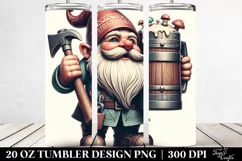 Retro Gnome with Huge Mug 20 Oz Tumbler Product Image 2