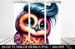 Cute Baby Owl Model Pose | 20 oz Tumbler Product Image 2