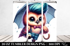 Vibrant Baby Owl with Cool Haircut 20 Oz Tumbler Product Image 2
