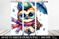 Vibrant Baby Owl with Cool Haircut 20 Oz Tumbler Product Image 2