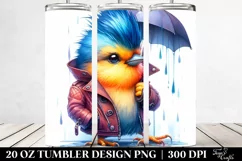 Cute Baby Bird Raincoat Pose | 20 oz Tumbler Product Image 2