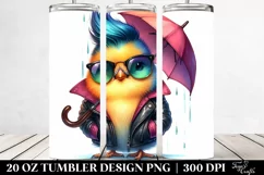 Cute Baby Bird Raincoat Pose | 20 oz Tumbler Product Image 2