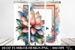 Abstract Magnolia Tumbler | 20 oz Tumbler Product Image 2