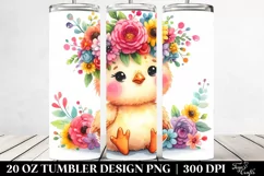 Cute Cartoon-Style Chicken | 20 oz Tumbler Product Image 2