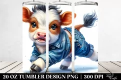 Cute Baby Cow Jeans Run | 20 oz Tumbler Product Image 2