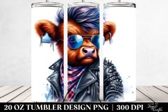 Expressive Highland Cow Tumbler | 20 oz Tumbler Product Image 2