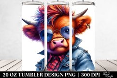 Expressive Highland Cow Tumbler | 20 oz Tumbler Product Image 2