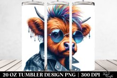 Expressive Highland Cow Tumbler | 20 oz Tumbler Product Image 2