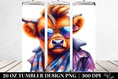 Expressive Highland Cow Tumbler | 20 oz Tumbler Product Image 2