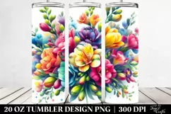 Vibrant Freesia Bouquet | 20 oz Tumbler Product Image 2