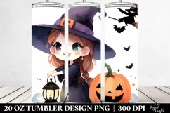 Simple Funny Witch Haloween Clipart 20 Oz Tumbler Product Image 2