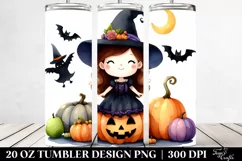 Simple Funny Witch Haloween Clipart 20 Oz Tumbler Product Image 2