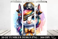 Colorful Baby Unicorn Pirate's Eye Patch. 20 Oz Tumbler Product Image 2