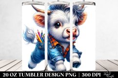 Cute Highlandcow Running Happy | 20 oz Tumbler Product Image 2