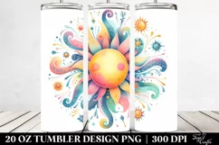 Colorful Whimsical Pastel Sun | 20 oz Tumbler Product Image 2