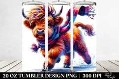 Cute Baby Highlandcow Winter Pose | 20 oz Tumbler Product Image 2
