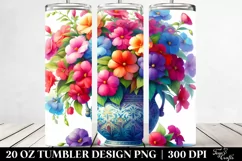 Vibrant Impatiens Vase | 20 oz Tumbler Product Image 2